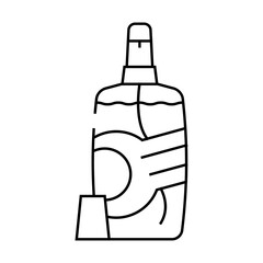 wrinkle smoothing detergent spray line icon vector. wrinkle smoothing detergent spray sign. isolated contour symbol black illustration