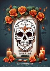 Dia de muertos background English Translation Day of the Dead Mexican celebration November 2. A day of remembrance, a celebration of life, and a tribute to our loved ones."