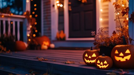 Obraz premium Halloween entrance decoration