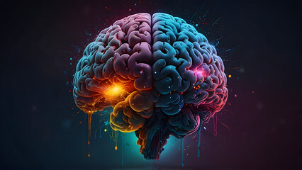 Abstract graphic brain