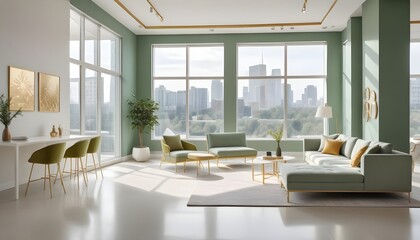 Photo interior modern design room 3d illustration