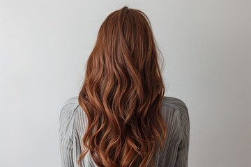 Naklejka premium long hair Young woman have problem with dyed hair and damaged.