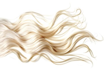 Disheveled red hair isolated on white background