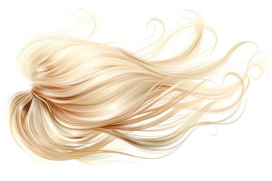 recommend clip art: Disheveled red hair isolated on white background