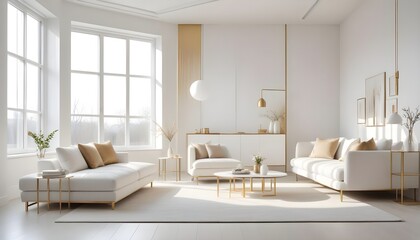 Fototapeta premium Photo interior modern design room 3d illustration