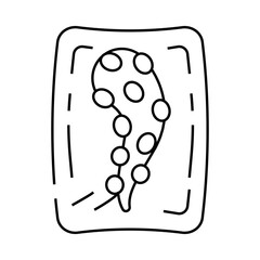 octopus tentacles package line icon vector. octopus tentacles package sign. isolated contour symbol black illustration