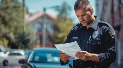 A police officer reading someone their Miranda rights