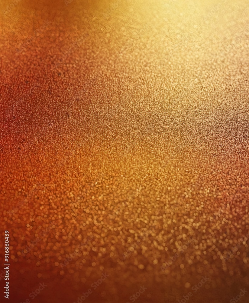 Poster gradient background with textured, speckled appearance transitions from warm orange to deep brown, c
