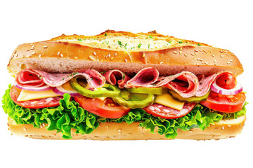 Italian Sub Display Isolated On Transparent Background