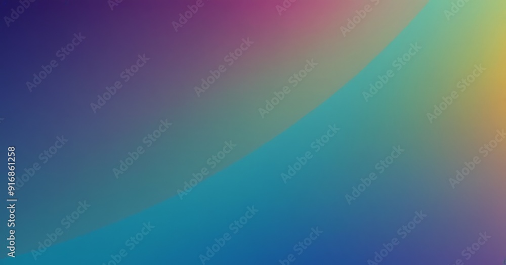 Poster gradient background transitions from purple to blue and yellow, with subtle gradient effect.