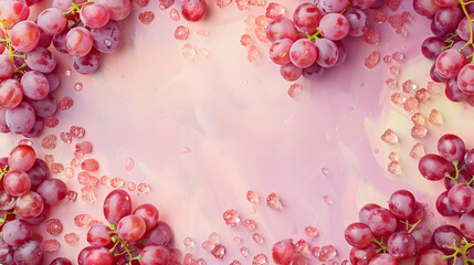 Grape fruit pattern background illustration