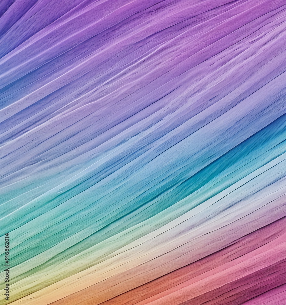 Poster close-up view textured surface with gradient colors, resembling rainbow or rainbow-like pattern.