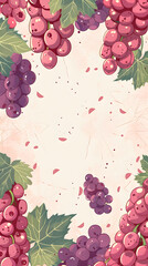 Grape fruit pattern background illustration