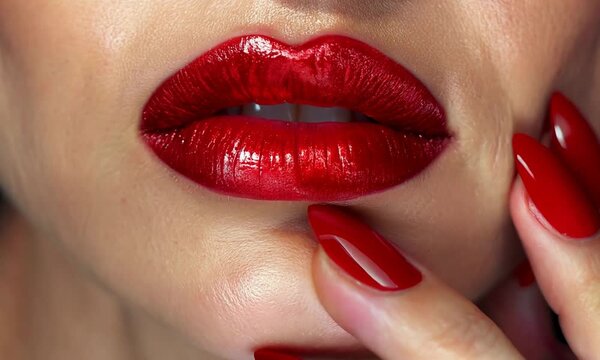 Red Lips and Nails