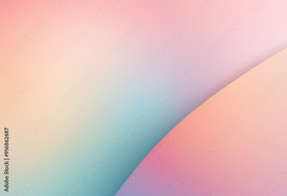 Poster gradient background with soft pink to light blue hue, featuring curved line and subtle gradient effe