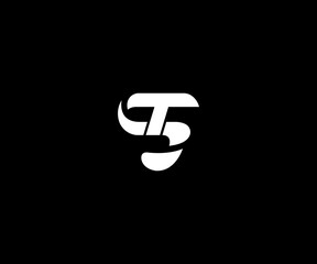 St Letter Logo Design Stock Illustrations