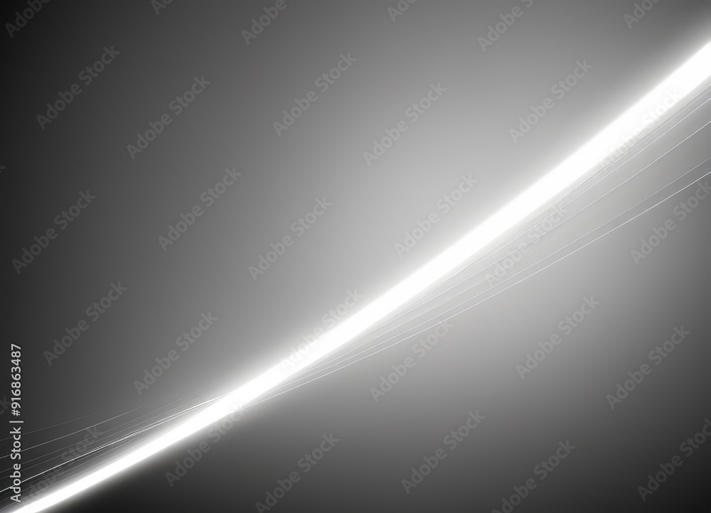 Aufkleber white light beam curves diagonally across gradient background, creating sense movement and dynamism.