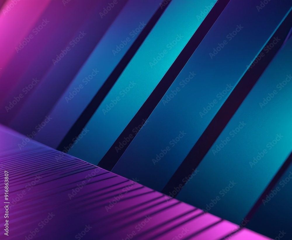 Poster close-up view textured surface with vertical lines in shades blue and purple, creating sense depth a