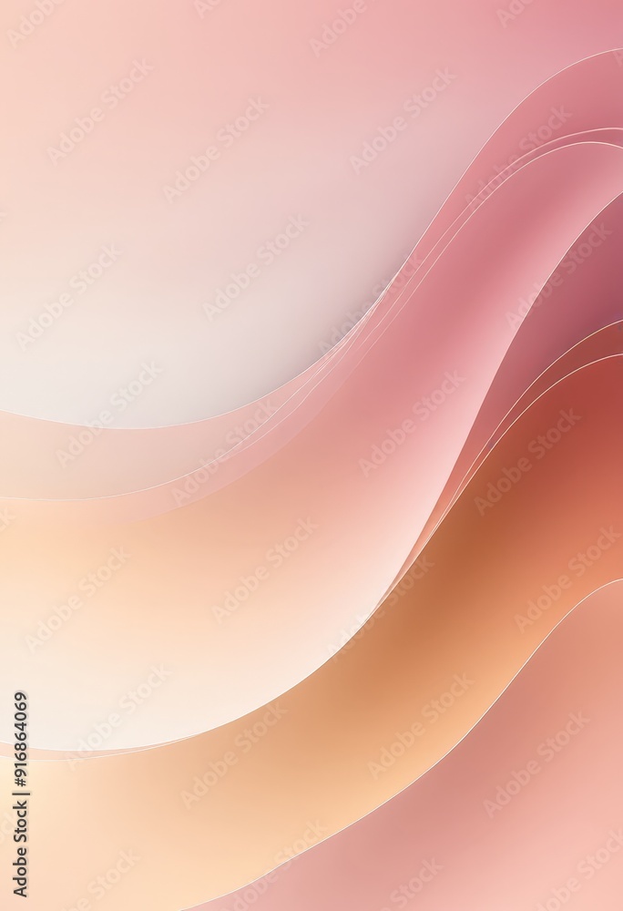 Poster gradient background with pink and orange hues, featuring wavy lines and subtle gradient effect.