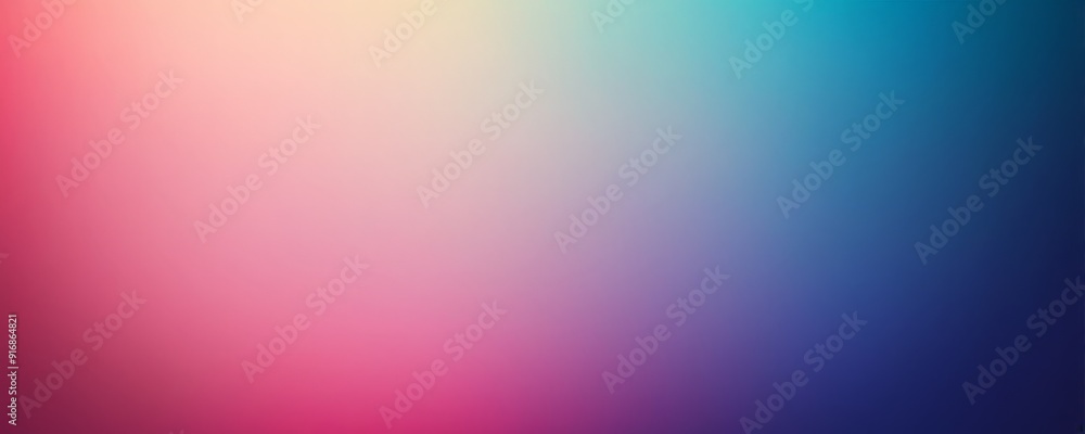 Poster gradient background transitions from pink to blue, with subtle gradient effect.