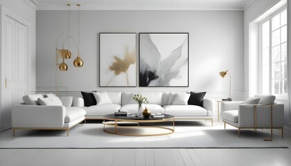 Photo interior modern design room 3d illustration