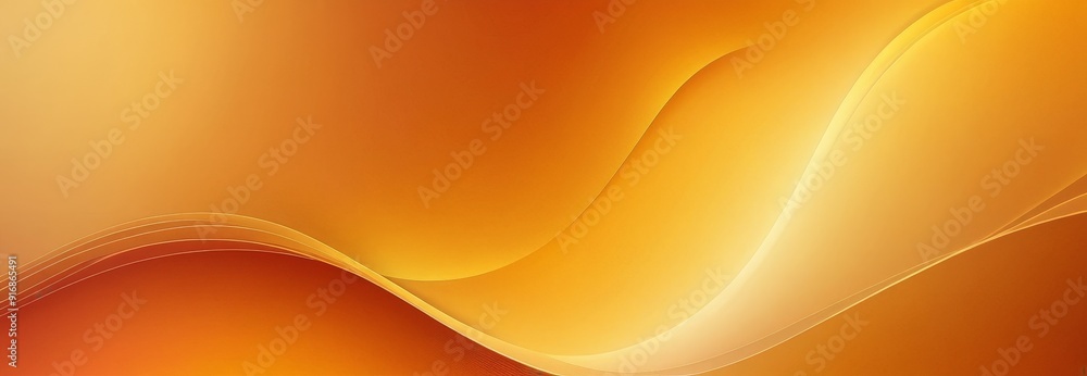 Poster vibrant abstract features gradient warm hues, transitioning from deep orange at the top to lighter s