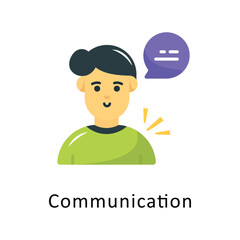 Communication  Vector Flat Icon Design illustration Symbol on White background EPS 10 File 