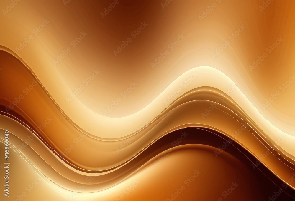 Poster digital wavy pattern in shades brown and orange, with gradient effect that transitions from warm to 