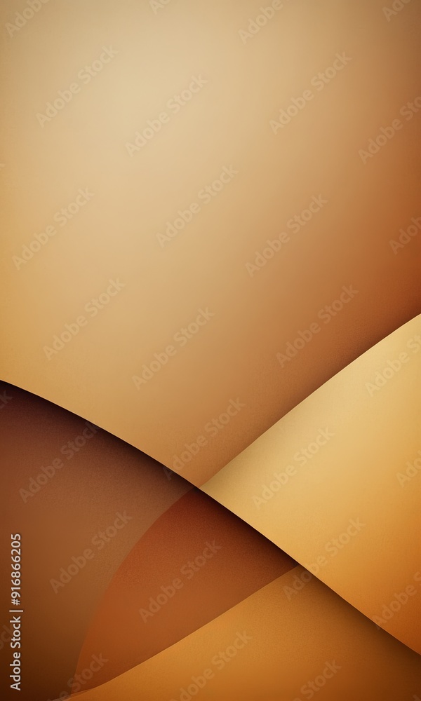 Poster gradient background with warm brown and orange hues, featuring curved lines and shapes that create s