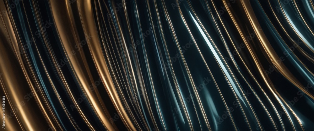 Aufkleber close-up view textured surface with gradient blue and gold colors, creating visually striking and ab