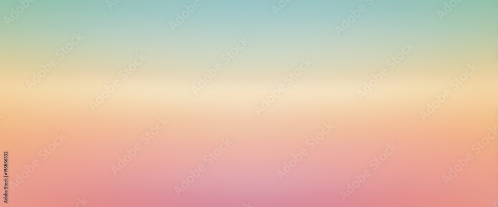 Poster gradient background transitions from soft blue at the top to warm orange and pink at the bottom, cre