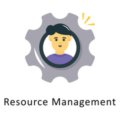 Resource Management Vector Flat Icon Design illustration Symbol on White background EPS 10 File 