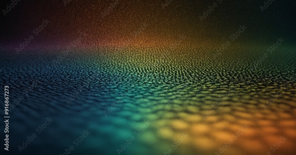 Poster vibrant abstract features gradient colors, transitioning from dark to light, with textured surface r