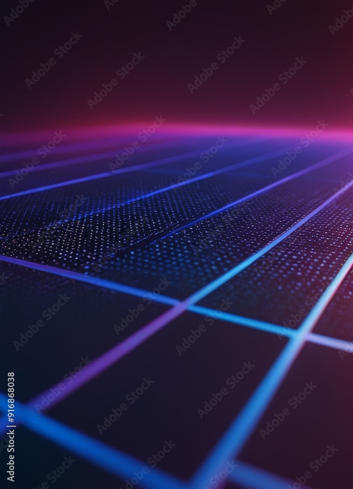 Aufkleber digital grid-like pattern with blue and purple lines, creating futuristic and abstract atmosphere.