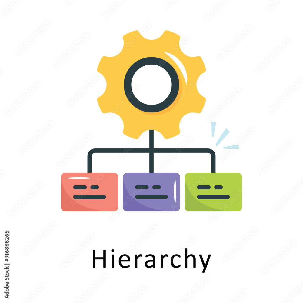 Poster hierarchy vector flat icon design illustration symbol on white background eps 10 file