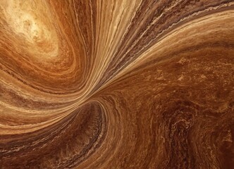 close-up view swirling pattern brown and orange hues, resembling swirling galaxy or abstract design.