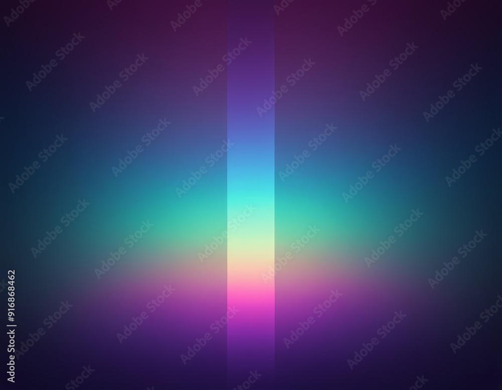 Poster gradient background transitions from purple to blue, with vertical line light at the center, creatin