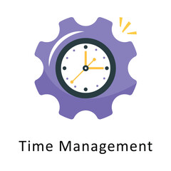 Time Management Vector Flat Icon Design illustration Symbol on White background EPS 10 File 