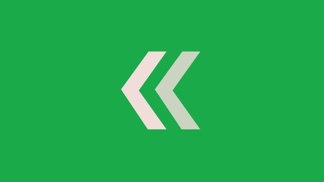 arrows pointer icon loop animation. directional swipe arrow on green screen or chroma key background   traffic signal icon finance reports sign,