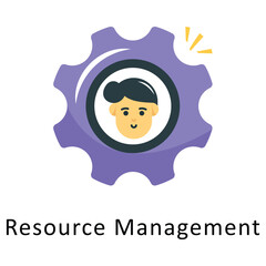 Resource Management Vector Flat Icon Design illustration Symbol on White background EPS 10 File 