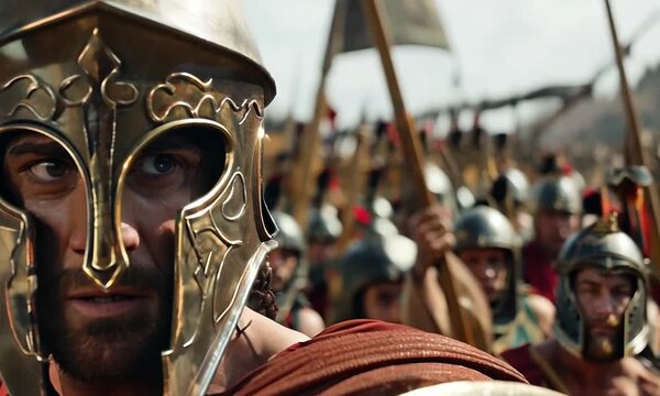Spartan Warrior in Battle