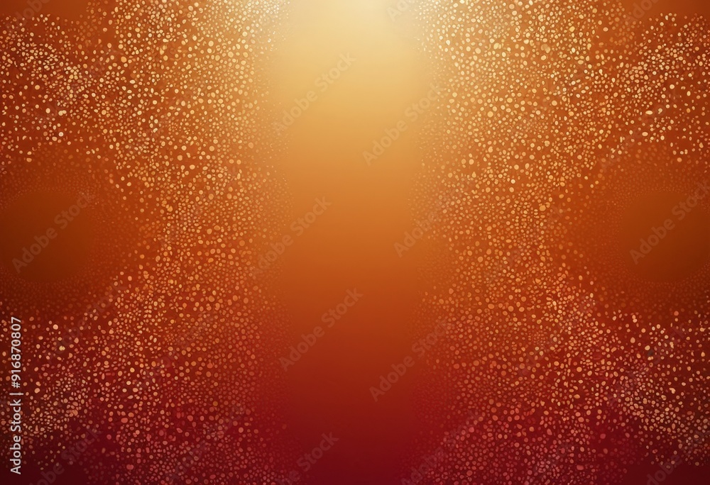 Poster gradient background with warm orange hue, featuring central light source and pattern small white dot