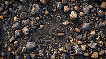 Gravel texture with background illustration
