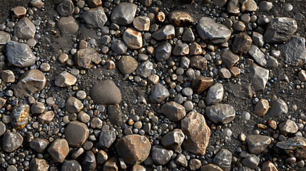 Gravel texture with background illustration