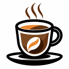 coffee cup design vector art white background