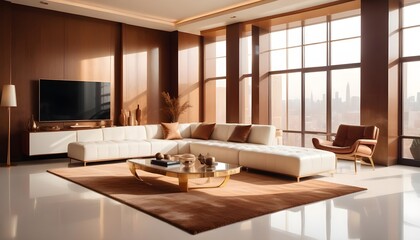Photo interior modern design room 3d illustration