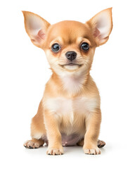 Obraz premium Small Chihuahua puppy isolated on white background