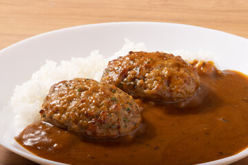 鶏つくねハンバーグ　カレー