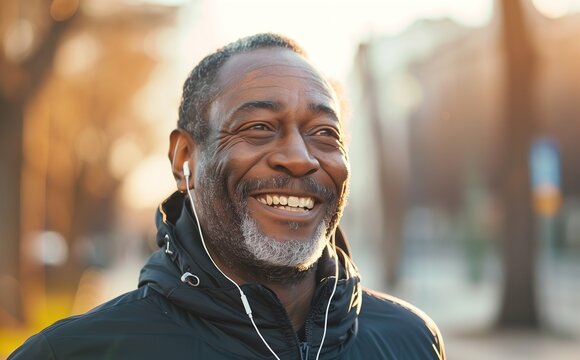 Joyful middle-aged pastor enjoying a sunny walk