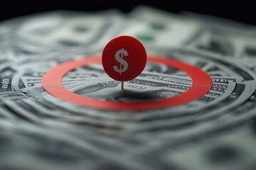 Obraz premium money in the target